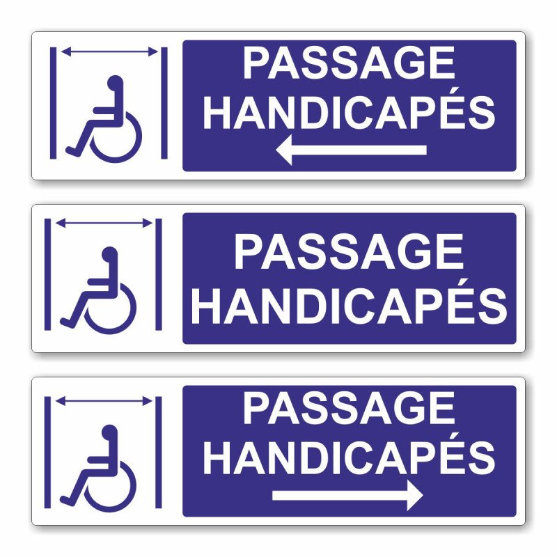 Panneau passage handicapés