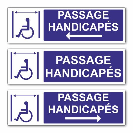 Panneau passage handicapés