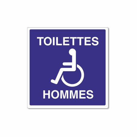 Panneau toilettes hommes PMR