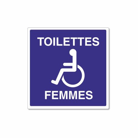 Panneau toilettes femmes PMR