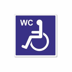Panneau WC personnes à mobilité réduite