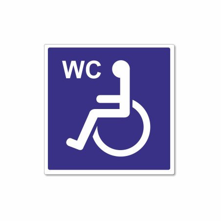 Panneau WC personnes à mobilité réduite