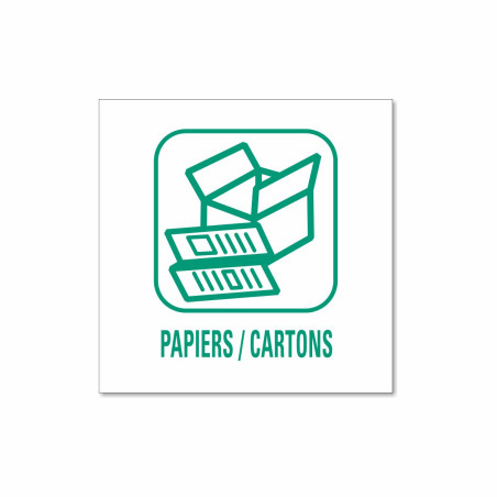 Panneau recyclage papiers et cartons
