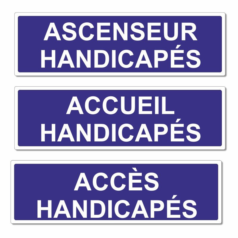 Panneau information handicapés