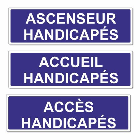 Panneau information handicapés