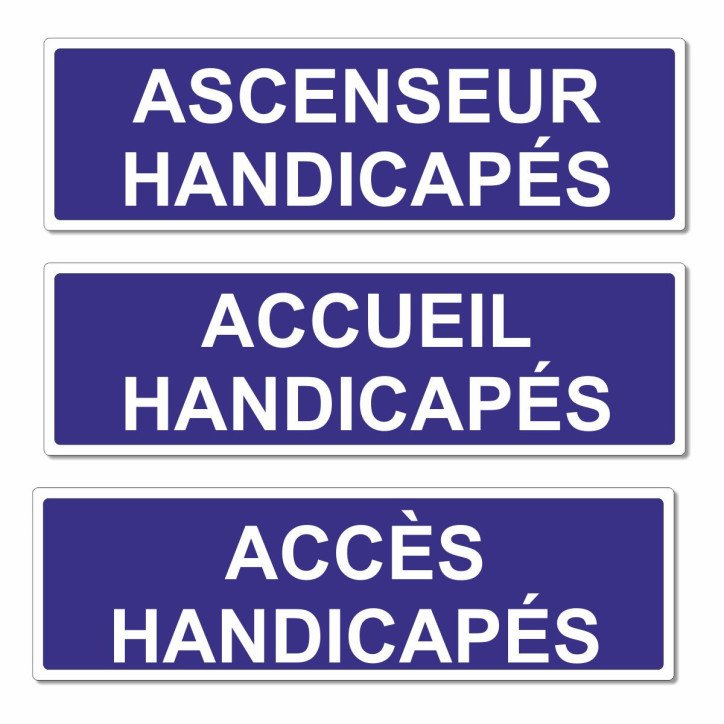 Panneau information handicapés Panneau information handicapés