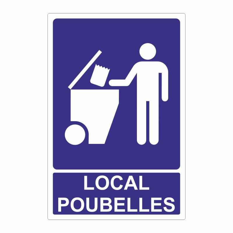 Panneau information local poubelle