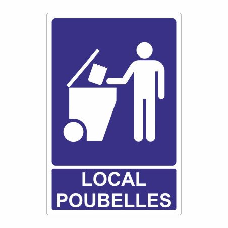 Panneau information local poubelle