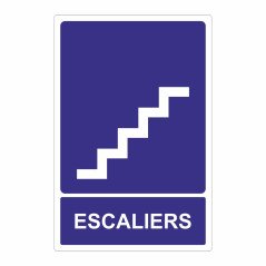 Panneau information escalier