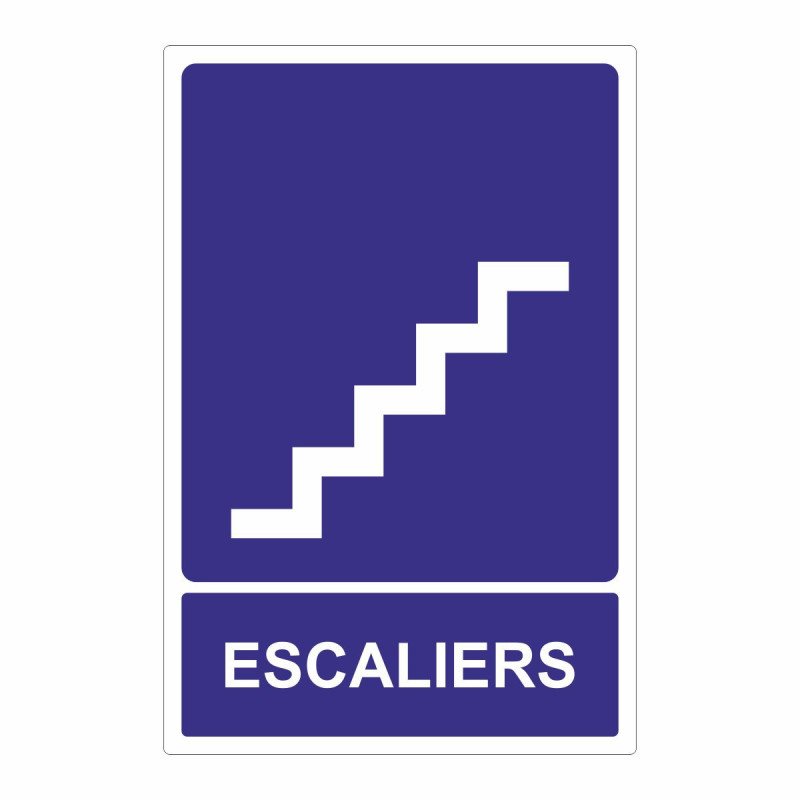 Panneau information escalier