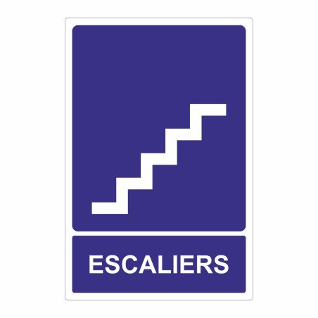 Panneau information escalier