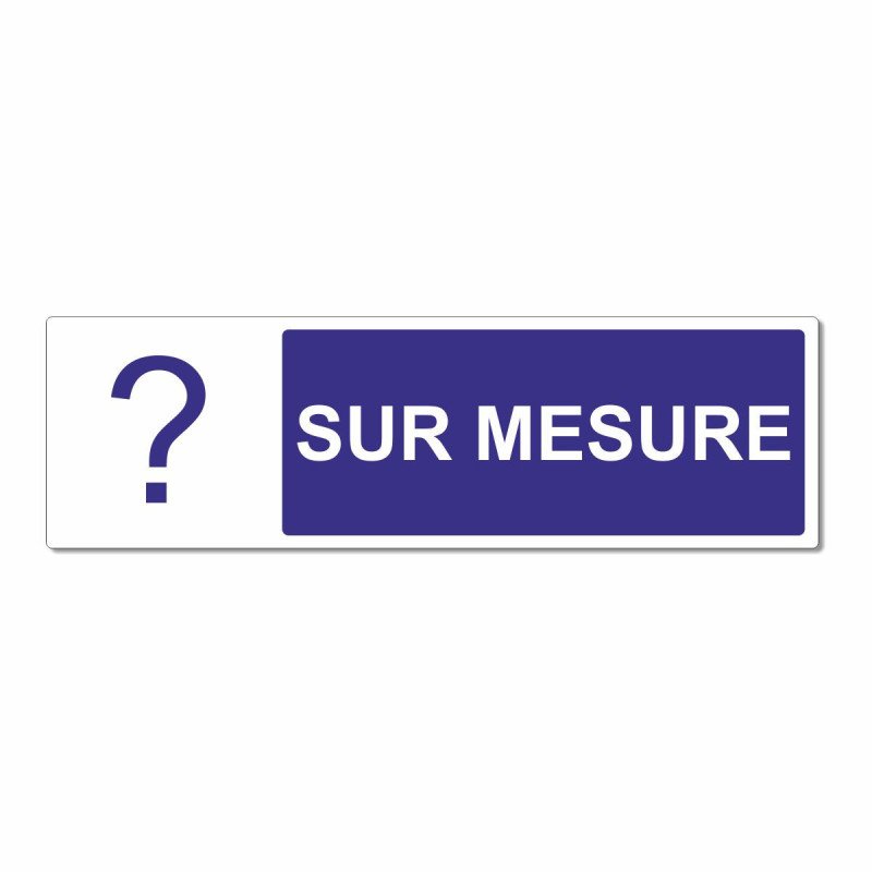 Panneau d'information sur mesure horizontal
