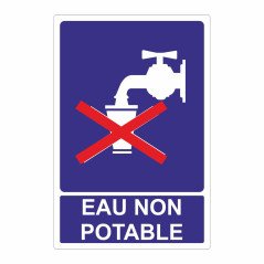 Panneau eau non potable