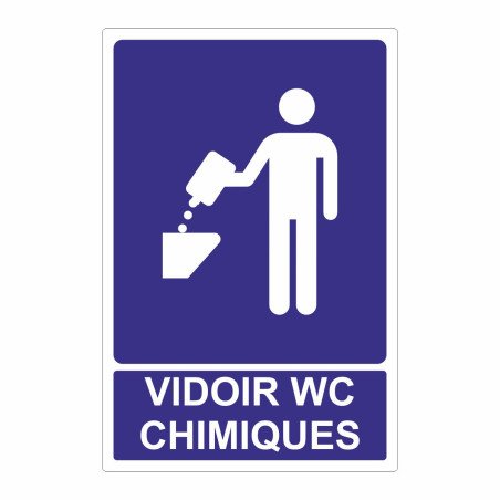 Panneau vidoir wc chimique, signalétique information