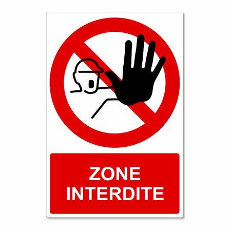 Panneau zone interdite