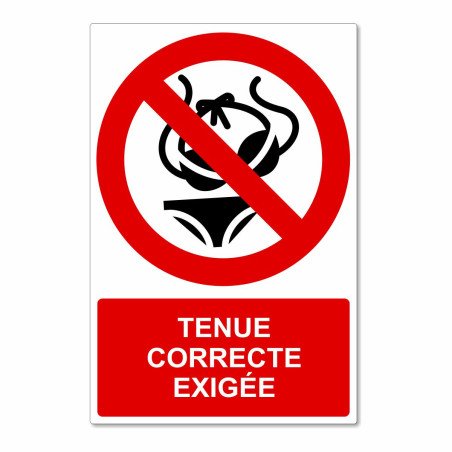 Panneau tenue correcte exigée