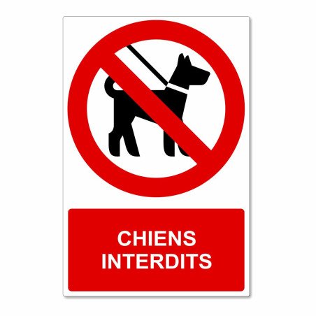 Panneau chiens interdits