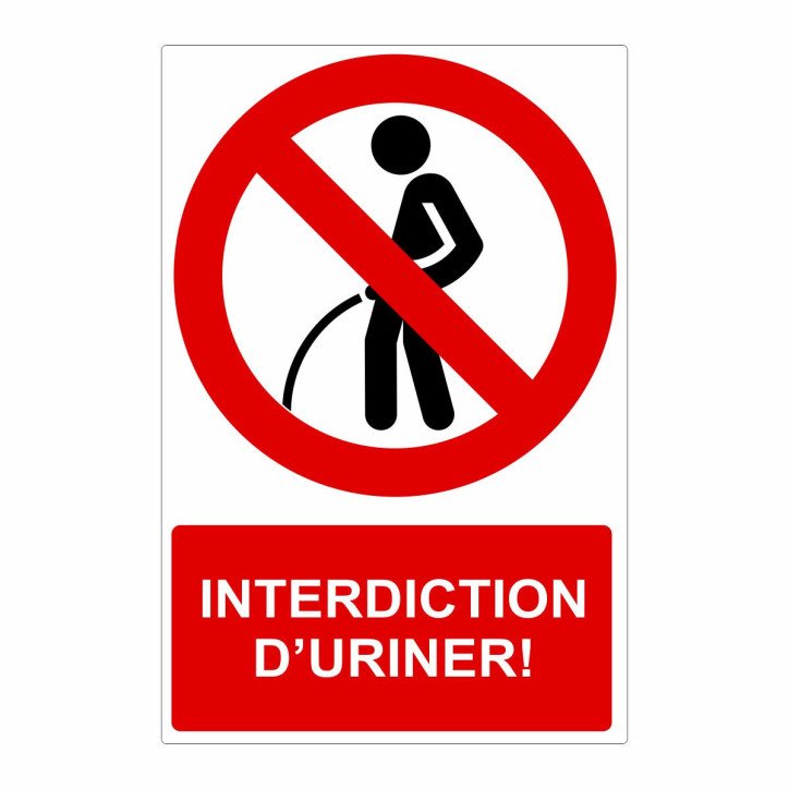 Panneau interdiction d'uriner Panneau interdiction d'uriner