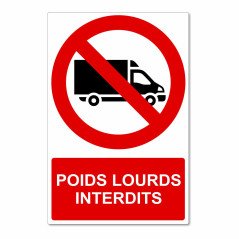 Panneau poids lourds interdits