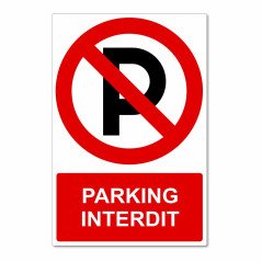 Panneau parking interdit