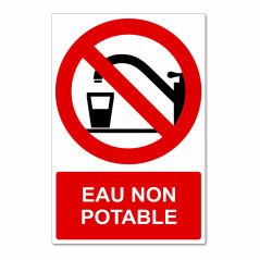 Panneau eau non potable vertical