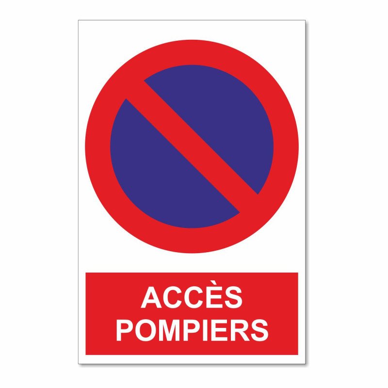 Panneau stationnement interdit accès pompiers