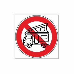 Panneau camping cars interdits carré