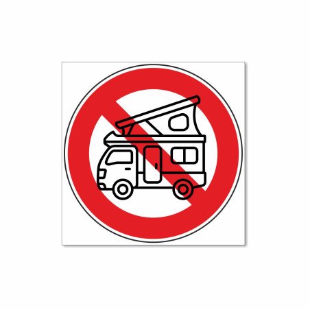 Panneau camping cars interdits carré