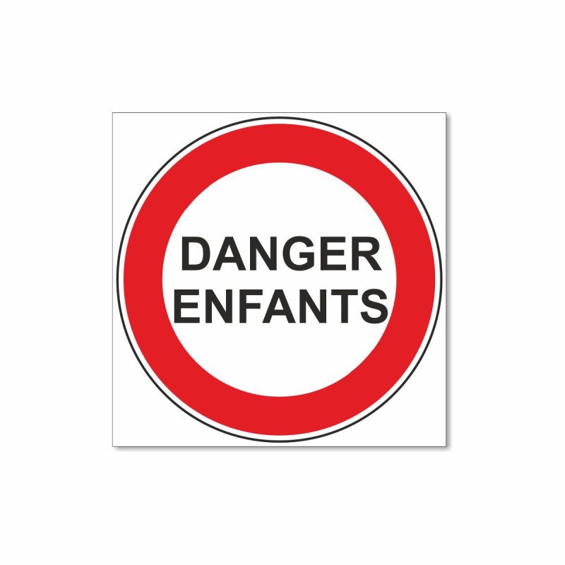 Panneau danger enfants