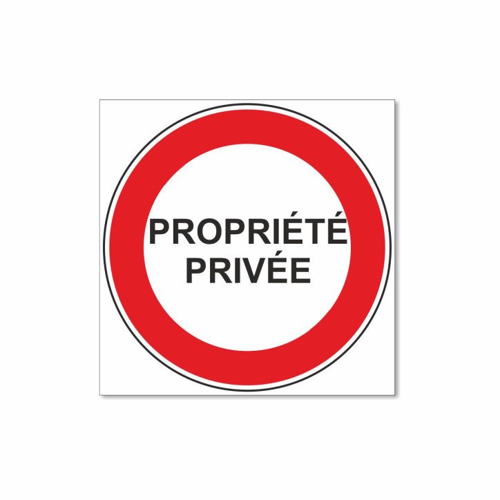 Panneau propriété privée entrée interdite carré Panneau propriété privée entrée interdite carré