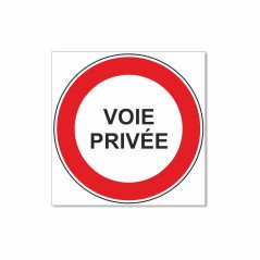 Panneau voie privée