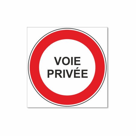 Panneau voie privée