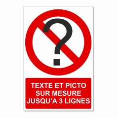 Panneau chien en laisse sur mesure