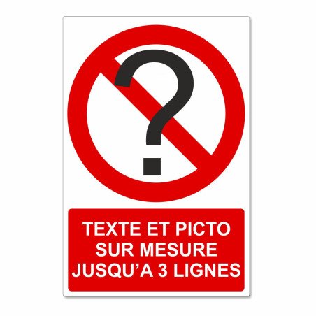 Panneau chien en laisse sur mesure