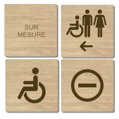 Plaque texture bois clair sur mesure