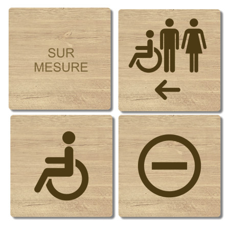 Plaque texture bois clair sur mesure