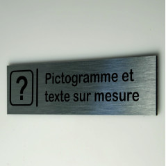 Plaque en métal brossé sur mesure 200mmx50mm