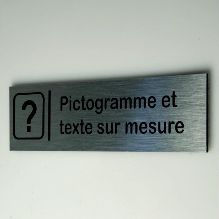 Plaque en métal brossé sur mesure 200mmx50mm