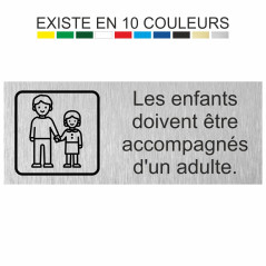Plaque gravée les enfants accompagnés d'un adulte