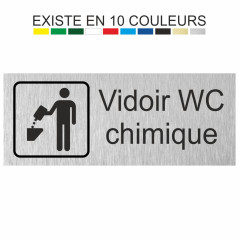 Plaque gravée vidoir WC chimique