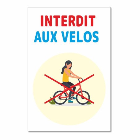 Panneau interdit aux vélos