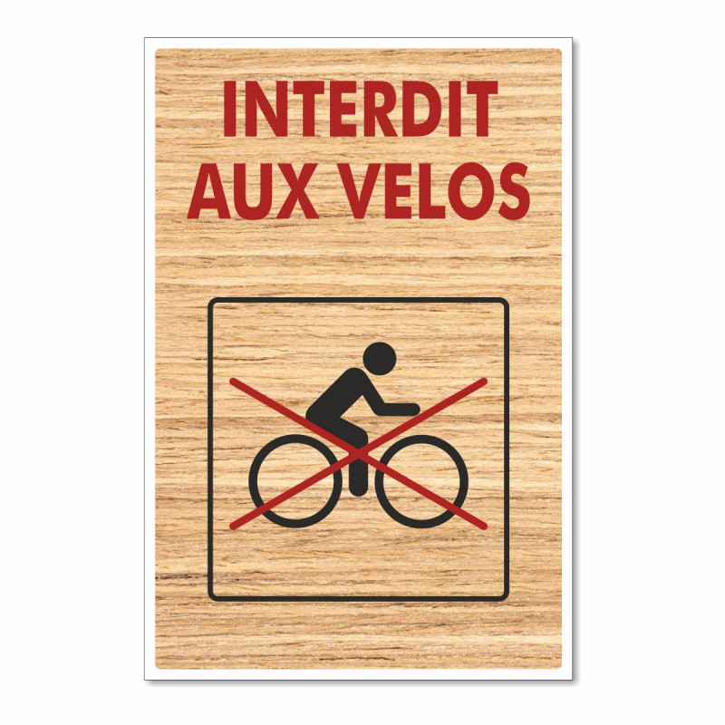 Panneau interdit aux vélos en aluminium composite 3mm