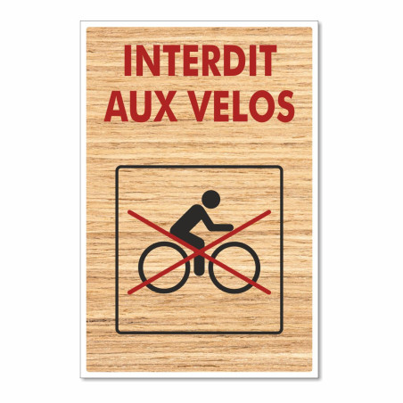 Panneau interdit aux vélos