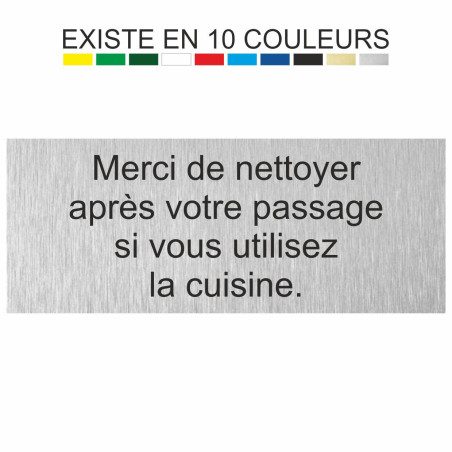 Plaque gravée disponible en 11 couleurs