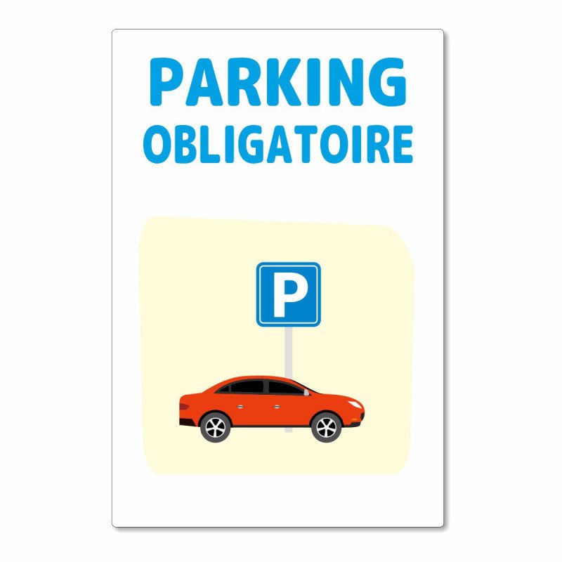 Panneau camping parking obligatoire
