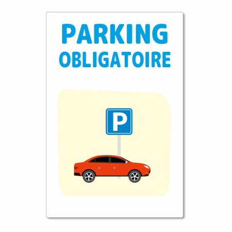 Panneau camping parking obligatoire