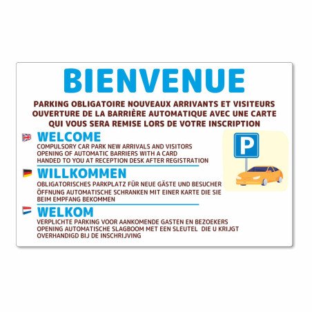 Panneau horaire fermeture des barrières