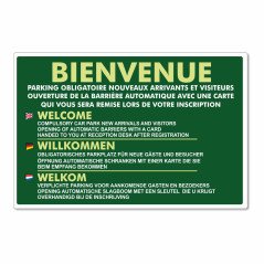 Panneau horaire fermeture des barrières