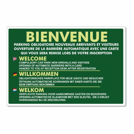 Panneau horaire fermeture des barrières