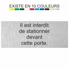 Plaque gravée il est interdit de stationner devant cette porte